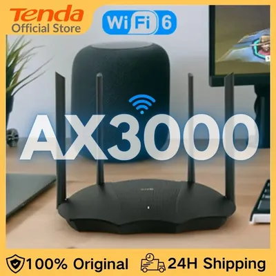 Routeur Wi-Fi 6 Tenda AX3000 2.4/5GHz bande Jas9 Pro Ethernet Full Gigabit PK pour les