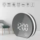 Réveil de Table miroir électronique LED USB horloge de chevet numérique avec lumière Snooze et