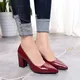 Escarpins pointus à talons hauts pour femmes chaussures de travail pour femmes chaussures
