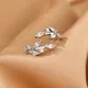 Bagues en cristal de cuir chevelu en argent pour femmes bague fleur accessoires de bijoux de