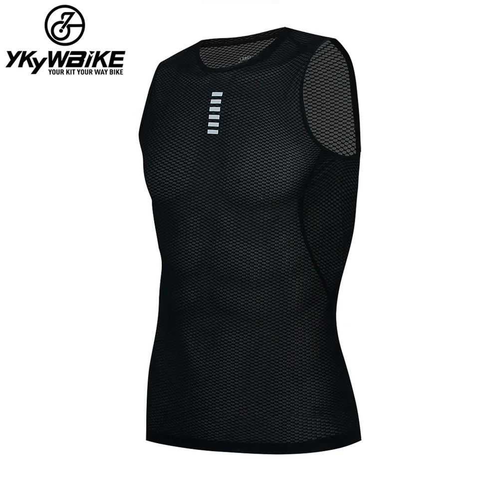 YKYWBIKE – maillot de corps sans manches pour hommes, couche de Base, séchage rapide, gilets de vélo vtt, Compression, maillot de Sport de cyclisme