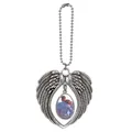 Pendentif blanc Sublimation aile d'ange transfert de chaleur impression Double face ornements