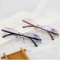 FOENfeat SONG-Lunettes de Lecture Sans Monture pour Femme Presbytes Rétro 1.00 + 2.00 + 3.00 +