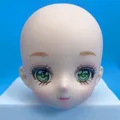 Tête de maquillage avec yeux de 14mm pour 1/6 Bjd accessoires de 28cm tête de poupée Anime jouets