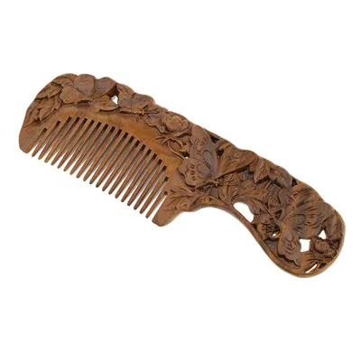 Peigne à dents larges en bois de santal naturel antique poignées de coiffure peigne classique pour