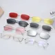 Lunettes de soleil ovales en métal pour femmes verres transparents UV400 petites lunettes de