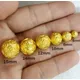 Perles en or pur 24 carats pour bracelets à bricoler soi-même breloques 3D 999 or jaune 6mm-14mm