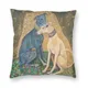 Gustav Klimt – housse de coussin carrée en forme de chien greyhund pour canapé salon 45x45cm