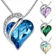 Collier pendentif cœur de la mer en cristal bijou au Design Unique cadeau de fiançailles nouvelle