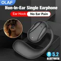 OLAF – écouteurs sans fil Bluetooth V5.2 avec micro casque unique sans douleur prise en charge