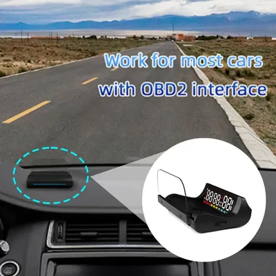 Écran de voiture tête haute OBD2 HUD affichage numérique 6 modes navigation GPS budgétaire de
