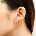 Boucles d'oreilles en argent regardé 925 pour femmes boucles d'oreilles en or 18 carats bague