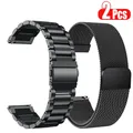 Bracelet en métal pour Amazfit Bip 3/3 Pro bracelet en acier inoxydable boucle magnétique pour