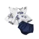 Lioraitiin-Vêtements pour bébés filles nouvelle mode robe en Y florale shorts harem pantalons