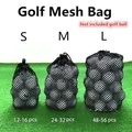 Sacs de golf en filet de nylon noir pour le sport poudres de golf tennis 16 32/56 balles