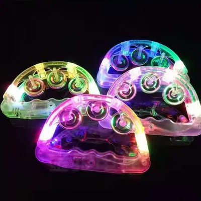 Jouet mentaires oriel lumineux à LED clair tambourin clignotant jouet musical vibrant pour les