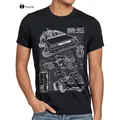 Dmc-12 T-shirt homme Blue Break Voyage dans le temps 80S Mcfly Blueprint Car Back To Future Tee