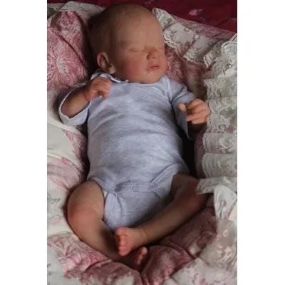 Poupées Bebe Reborn avec peau peinte en 3D réaliste Sam Sleeping Newborn veines visibles