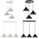 Lampes suspendues nordiques simples abat-jour en aluminium lampe de face moderne pour cuisine