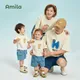 Amila-T-shirt à manches courtes pour enfants vêtements parent-enfant coton saison de sortie