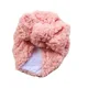 Bonnet indien avec nœud papillon pour bébé Turban épais pour nouveau-né bonnet chauffant d'hiver