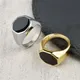 Bague Punk Rock en acier inoxydable pour hommes nouveau Style Signet lisse bijoux de fête Hip