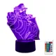 Lampe 3D LED Jojos veilleuse multicolore Anime aventure Bizarre Manga vent doré diamant fou