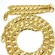 Ensemble collier et bracelet plaqué or 24 carats pour homme chaîne à maillons lourds couleur or
