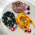 Écharpe en coton pour enfants foulards de dessin animé mignons foulard chaud de la présidence pour