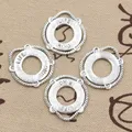 Lot de 20 breloques en forme d'anneau de sauvetage 23x22mm pendentifs de couleur argent Antique