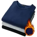 T-Shirt Thermique à Manches sulfpour Homme Vêtement en Velours Doux Noir et Blanc Coupe Cintrée