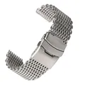 Bracelet de montre en maille de requin en acier pour hommes et femmes bracelet en argent bracelet