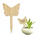30 marqueurs de jardin en bois en forme de cœur ou de papillon étiquettes pour plantes herbes et