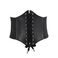 Ceinture en cuir large pour femmes Corset moulant Sexy taille haute amincissant bustier