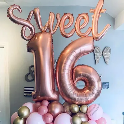 Ballons à air en aluminium numérotés décorations de fête Sweet 16 fournitures d'anniversaire 30