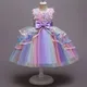 Robe en Tulle arc-en-ciel pour filles Tutu de mariage couches princesse gâteau robe de bal