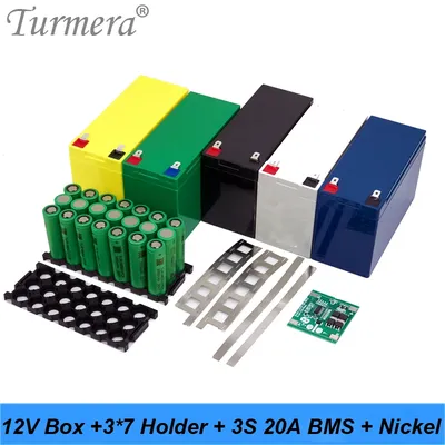 Turmera – boîte de rangement pour batterie 12V 7Ah à 20Ah support 3X7 18650 BMS 3S 20A avec