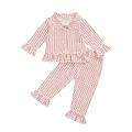 Ensemble pyjama deux pièces pour enfants vêtements d'intérieur pour enfants col à revers chemise