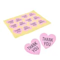 12 * étiquettes autocollantes rose en forme de coeur pour merci emballage scellé autocollant