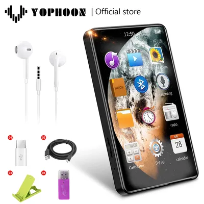 Yophoon – lecteur Mp3 Mp4 HD 4 pouces écran tactile complet baladeur Bluetooth 5.0 16 go