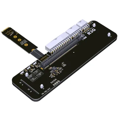 Support de carte graphique externe M.2 Key M NVMe R43SG 64Gbs avec câble Riser PCIe4.0 x4 pour