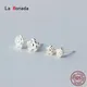 La Monada – boucles d'oreilles en forme de Rose pour femmes bijoux fins et minimalistes en argent