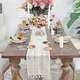 Chemin de table bohème de style nordique linge de table en coton élégant fête de mariage ménage