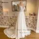 Lakshmigown – robe de mariée bouffante en mousseline de soie ligne A robe de plage élégante
