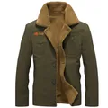 Blouson aviateur en fourrure chaude pour hommes pilote de l'armée de l'air MA1 vestes DulSmile de