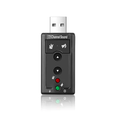 Kebidu-Carte son externe USB 7.1 adaptateur micro et haut-parleur canal virtuel 2.0 stéréo jack