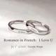 I Love U – bagues de Couple avec lettres françaises pour femmes et hommes en acier inoxydable
