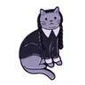 Épingle de Badge du jeudi si Addams était un chat ce serait elle!