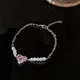 Bracelet plaqué argent 18 carats pour femme bijoux en perles de coeur d'amour réglable nouveau