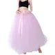 Jupe longue bouffante en Tulle pour femmes Tutu taille haute superposée ligne a longueur au